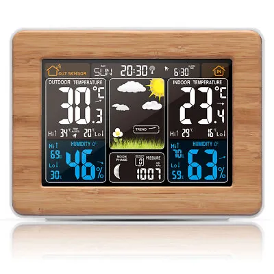 7.5  Digital Weather Station Wireless Weather Station With Sensor Atomic Clock • £34.99