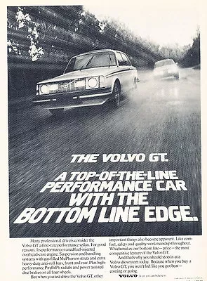 1980 Volvo GT - Edge - Classic Vintage Advertisement Ad D45 • $9.55