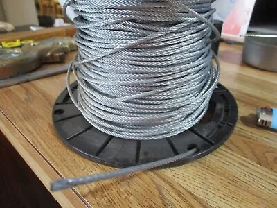 3/32  7x7 Galvanized Aircraft Cable Steel Wire Rope 10' For $.99 • $0.99