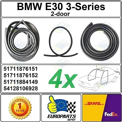 BMW E30 3 Series 2-Door Coupé 4 Piece Weatherstrip Set Doors Sunroof Trunk Lid • $88