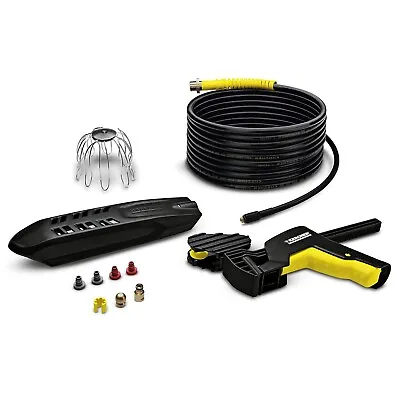 Karcher Roof Gutter Cleaning Kit 20M Hose Downpipes Drains K2-K7 Pressure Washer • £92.79