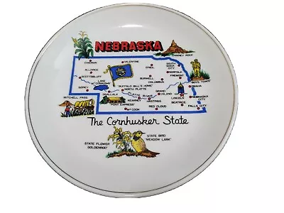 Nebraska The Cornhusker State Vintage Collectable Plate 7 1/4  With Hanger • $13