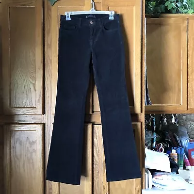 J Brand Mid Rise Bootcut Corduroy Jeans Black PFD Stretch 5 Pockets Women’s 27 • $22.49