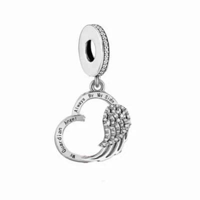 $27.99 • Buy S925 Sterling Silver My Guardian Angel Wing Charm Pendant -YOUnique Designs