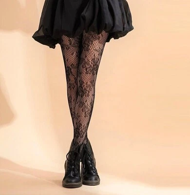 £6.99 • Buy Fishnet Tights Mesh Lace Floral Leopard Spots Skull Rave Pattern 8/10/12/14 SML