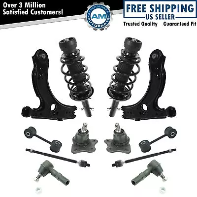 12pc Steering Suspension Kit Control Arms Ball Joints Tie Rods End Links • $245.38