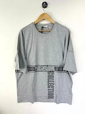 Authentic *CLG*  Versace Collection Relaxed Fit Grey Crew Neck T-Shirt Size XL • £39.95