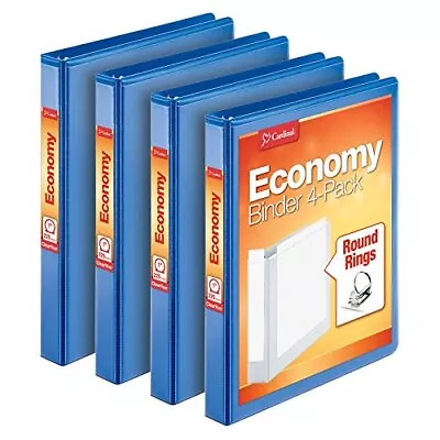 Economy 3 Ring Binder 1 Inch Presentation View Blue Holds 225 Sheets Nonstick Pv • $21.64