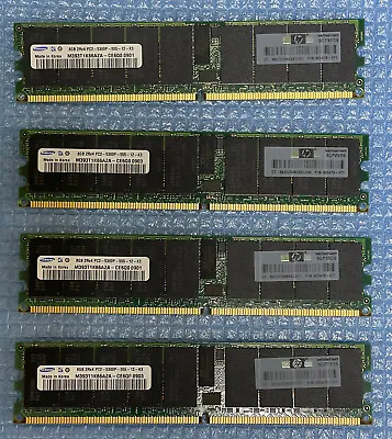 4x8GB HP Samsung 32GB DDR2 Registered ECC Server Memory M393T1K66AZA HP 405478 • $16