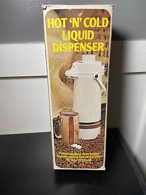 Vintage Hot N Cold Liquid Beverage Dispenser Coffee Thermos Pump 1.2 Liter • $26.99