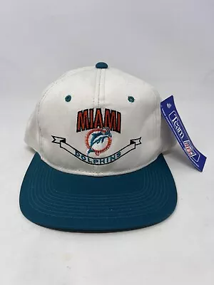 RARE 1990's 90s  VINTAGE MIAMI DOLPHINS NFL DREW PEARSON SNAPBACK TEAM HAT CAP • $45