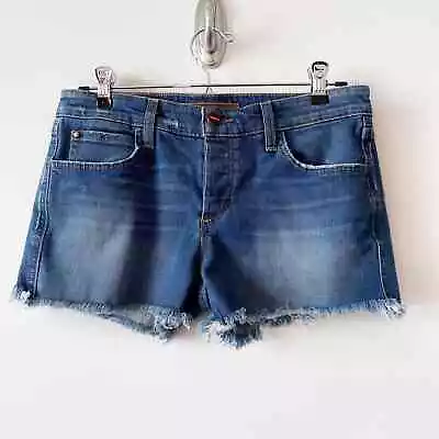 Joe's Jeans Mariela Cut Off Denim Shorts Button Fly Medium Wash Blue Size 27 • $40