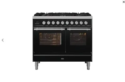 ILVE Roma 100cm Range Cooker Twin Oven 6 Burners Gloss Black Brand New:ILVE41 • £3325