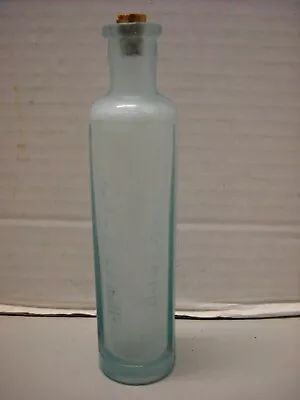 Vintage Kick Apoo Cough Syrup Teal Glass Bottle With Cork Halloween Prop Empty • $21.56