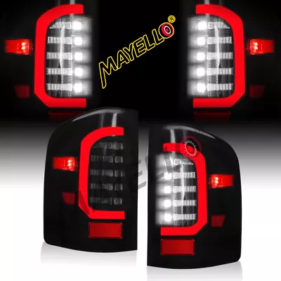 Smoke Lens LED Tail Lights For 2007-2014 Chevy Silverado 1500 2500 Black Lamps • $99.59