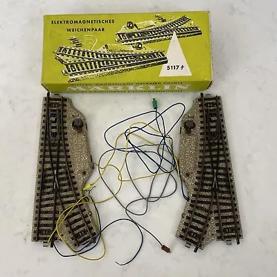 Marklin HO Gauge 5117 Boxes German Turn Out Points 1 L/H & 1 R/H Train Set (M3) • £14.95