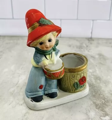 Vintage Christmas Little Drummer Boy Figurine Toothpick Candle Holder 1978 Jasco • $12.99