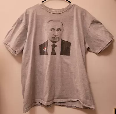 Putin  I Voted  T-Shirt Mens XL Gray Headline | Russia President Political • $25.99