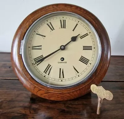 Fine Antique 1930’s Garrard Wall Clock School Railway Station Working 11 Inches • £699.99