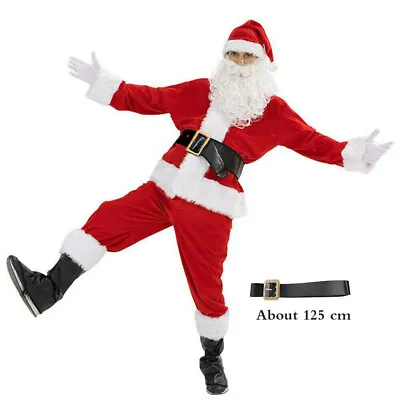 £15.55 • Buy SANTA CLAUS COSTUME Father Christmas Suit Flannel Fancy Dress Outfit Adult Xmas
