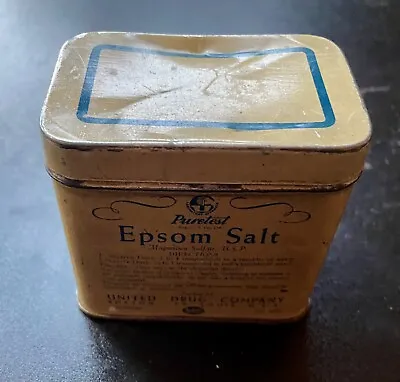 Vintage Puretest Epsom Salt Medicine Tin • $4.99