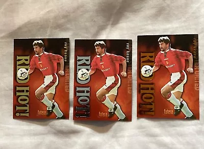 Futera Manchester United Cards - Keane Red Hot X3 • £5