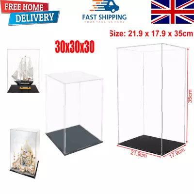 Large Display Case Acrylic Dustproof Box Perspex Clear Collectibles Shop Model • £20.49