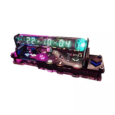 IV18 Fluorescent Tube ClockImitation Nixie Tube Clock CyberpunkDisplay Time... • $207.79