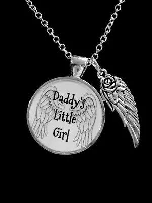 Daddy's Little Girl Necklace Angel Wing Daughter Christmas Gift Jewelry • $19.99