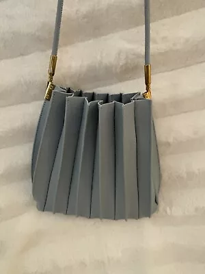 Melie Bianco Carrie Pleated Shoulder Bag Gorgeous! Slate Blue EUC • $39.99