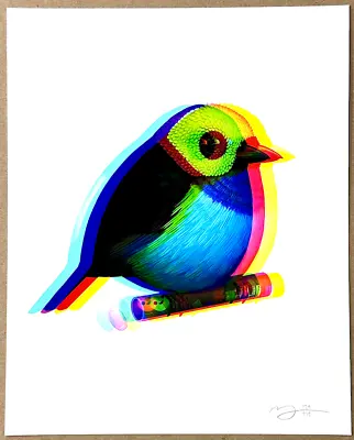 Paradise Tanager Printing Error Variant Fat Bird By Mike Mitchell S/n #124/275 • $60