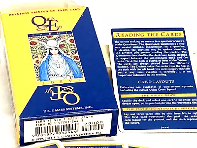 Preowned  Never Used Quick & Easy Tarot Meanings Printed On Cards Top /botto • $19.95