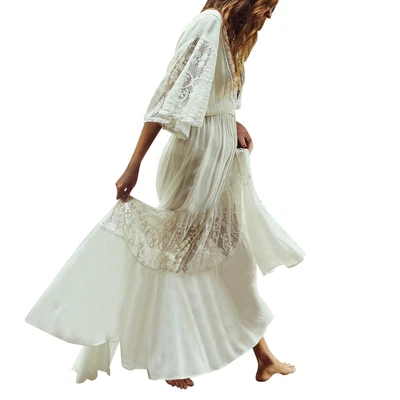$37.44 • Buy Ladies Spell Lace Beach Blouse Sunscreen Clothes Jacket Swimsuit With Loose Hot