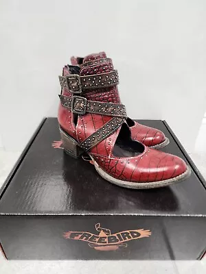 BLOWOUT SALE! Freebird By Steven Size 7 SAPHIRE Red Pre-owned With Box • $115