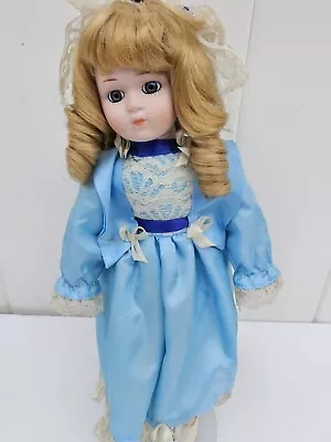 Vintage Porcelain Collectible Girl Doll 16  Tall With Stand. Free Shipping  • $19