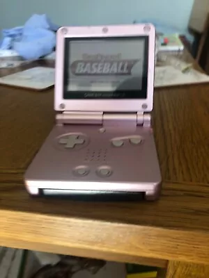 Nintendo Gameboy Advance Sp In Pink With Baseball Game • £54.95