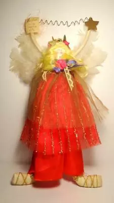 16  Whimsical Folk Art Daughter Are Angel On Earth Wings Doll Hanging Feathers • $23.74