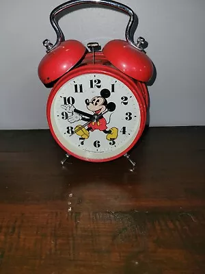 Mickey Mouse  Disney Alarm Clock Vintage 1970s For   Parts Or Prop • $10