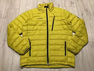 Men's Mammut Broad Peak Down PERTEX Microlight Mountain Yellow Jacket SIZE L • £95