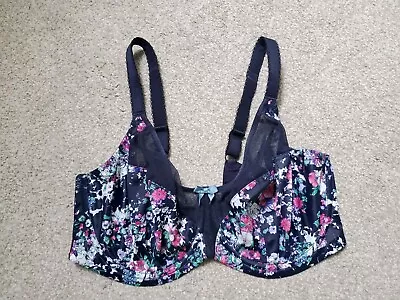 Panache Sculptresse Full Cup Bra Navy Floral 38F • £5