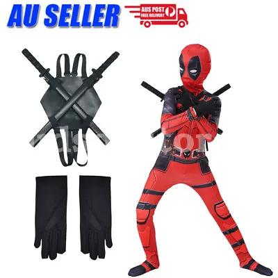 Superhero Deadpool Boys Kids Fancy Dress Costume Mask Cosplay Party • $15.89