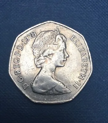 1978 LARGE 50p Fifty Pence Coin Collectable Old Style • £1.99