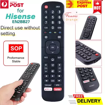 For HISENSE TV Remote EN2B27 ORIGINAL OEM Control RC3394402/01 3139 238 40K321UW • $6.99