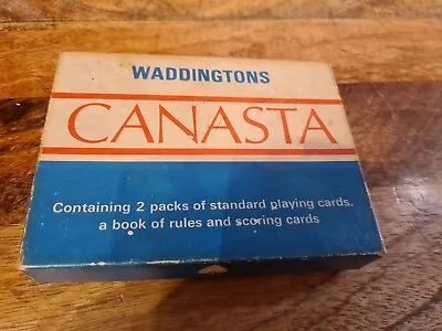 VINTAGE WADDINGTONS CANASTA CARD GAME Complete Excellent Condition • £6