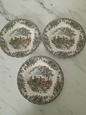 Vintage Myott The Brook Fine Staffordshire Ware 3x 17.5cm Side Plates • £6