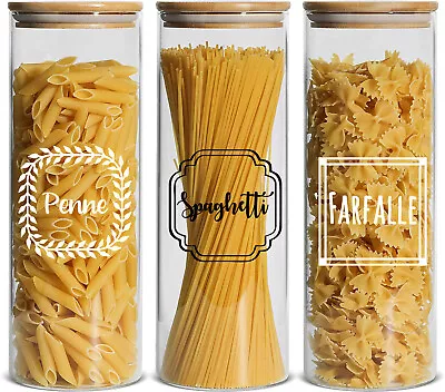 £1.55 • Buy Pantry Kitchen Storage Labels, Stickers, Vinyl Decals, 3 Designs, Jars, Tubs