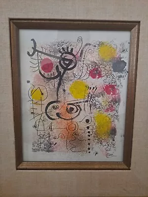JOAN MIRO Painting On Paper Signed • $2250