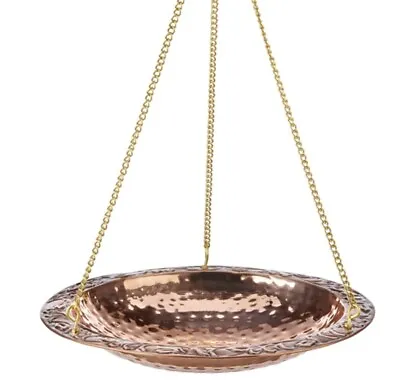 Hanging Bird Bath Outdoor Copper Bird Feeder Or Birdbath • $39.97