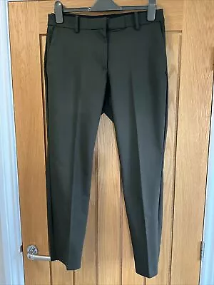 H&M Khaki Ankle Length Slacks Cigarette Trousers Size 14 With Defects • £5