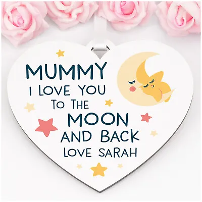 PERSONALISED Mummy I Love You To The Moon And Back Gifts From Son Daughter Child • £5.99